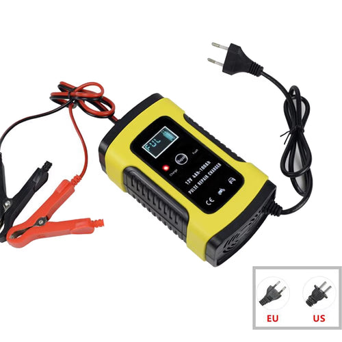 12V 6A Intelligent Car Battery Charger for AGM Lead Acid Dry Wet Gel Battery 75AH 90AH 100AH Smart Power Charge DC 6A 13.8V